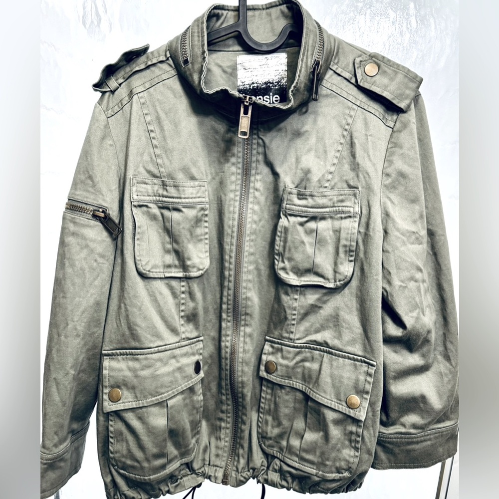 KENSIE Sage Green Utility Jacket
